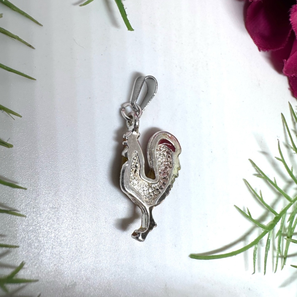 NEW⚜️Rooster Enamel Charm Pendant - Picture 4 of 5